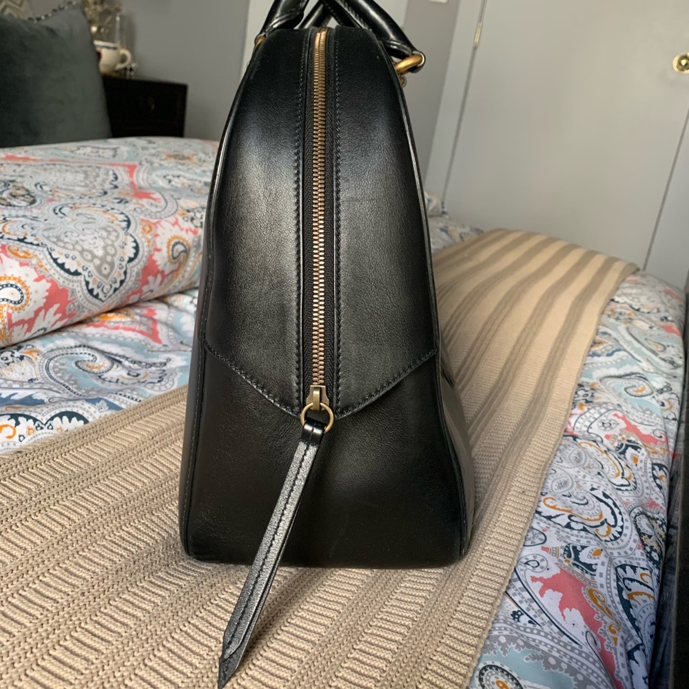 Gucci black leather Rajah tiger top handle tote overnight bag weekender - Picture 6 of 16